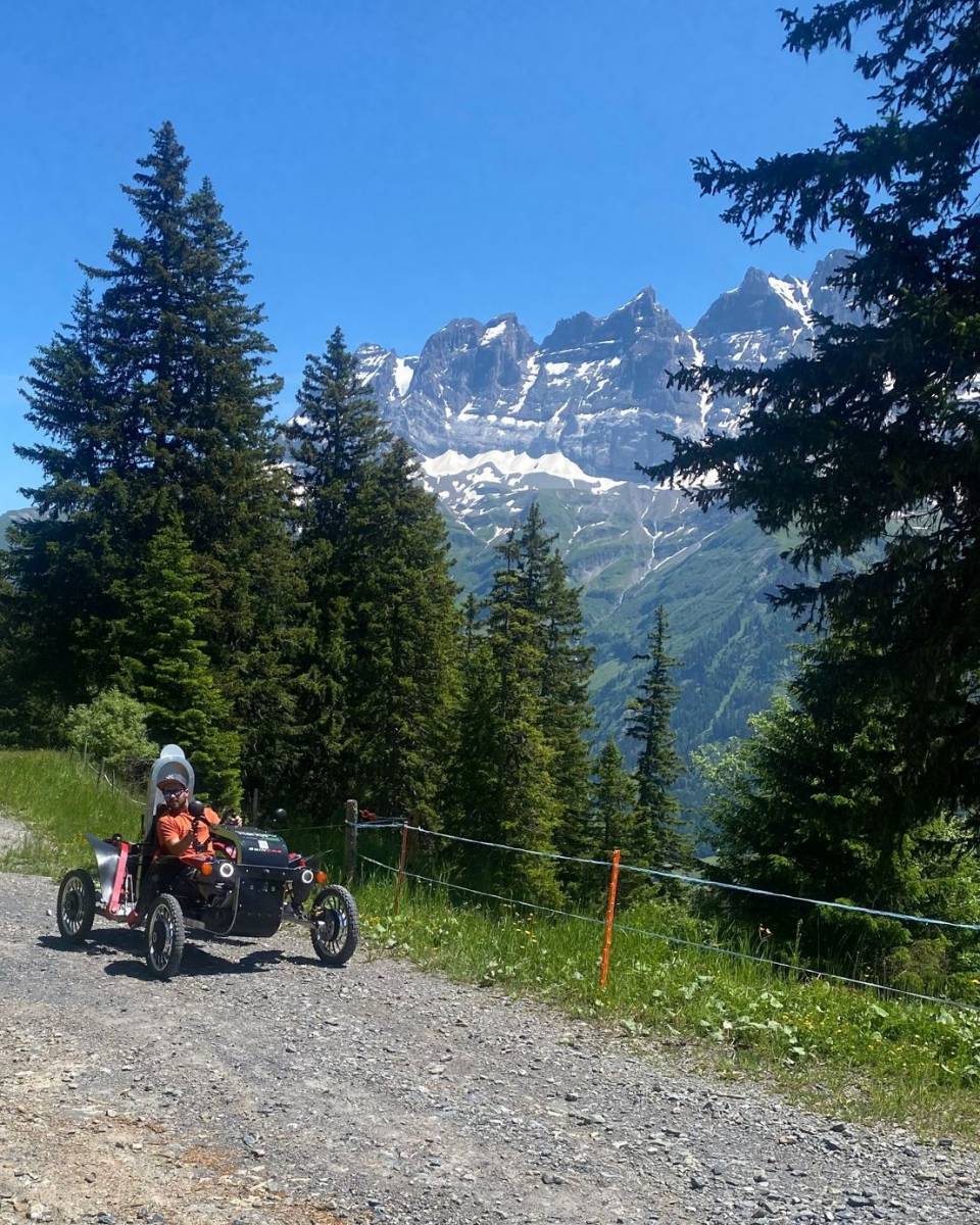 Ride in the Swiss mountains by Swincar all-terrain electric 